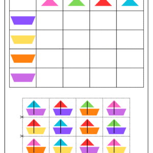 Geometric Logic Table Education Game Worksheet For Children