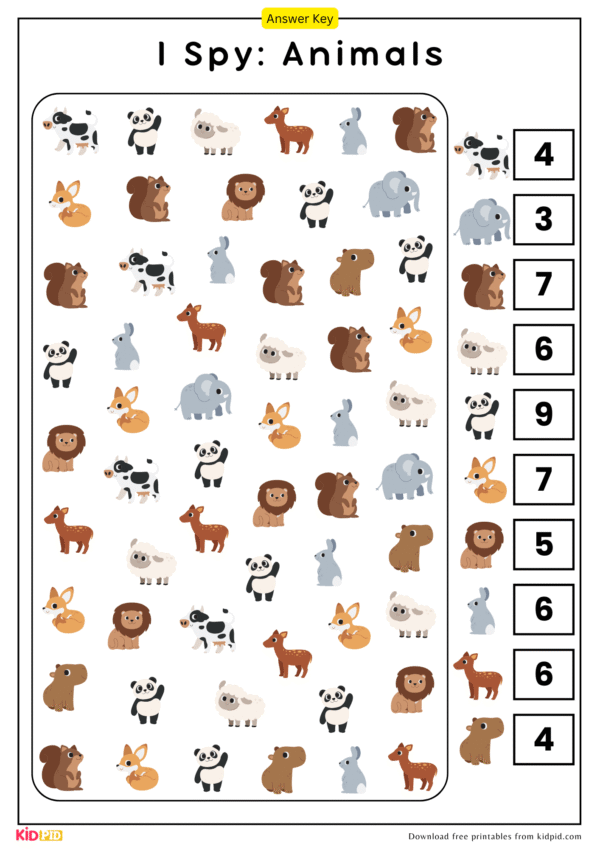 I Spy Game Activities For Kindergarten