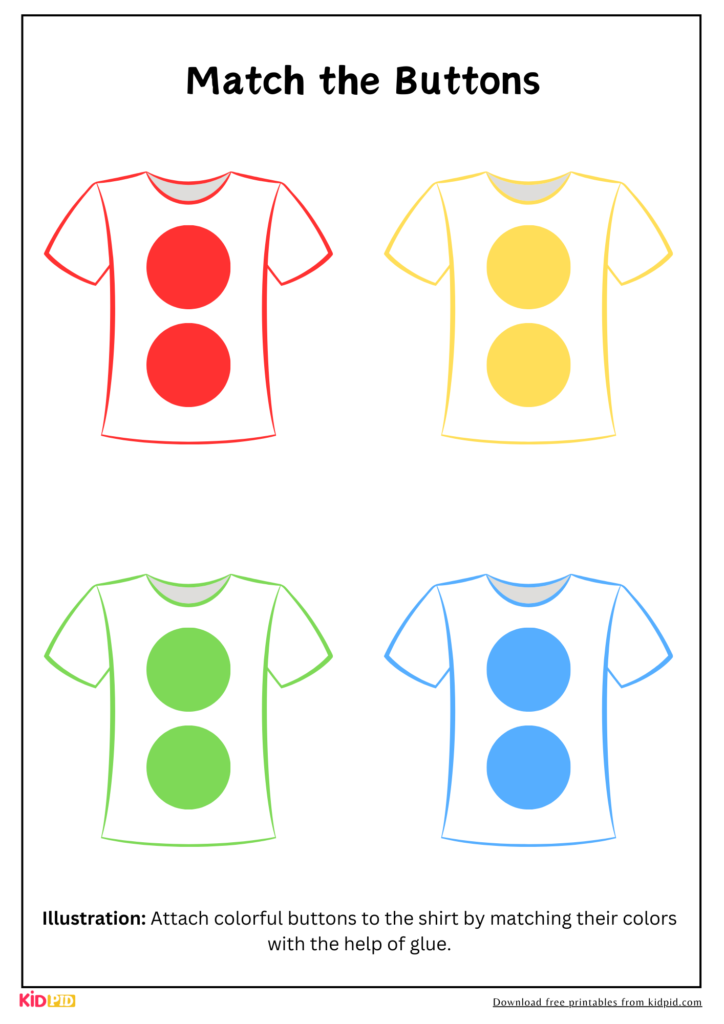 Match The Buttons - Color Recognition and Fine Motor Skills - Kidpid