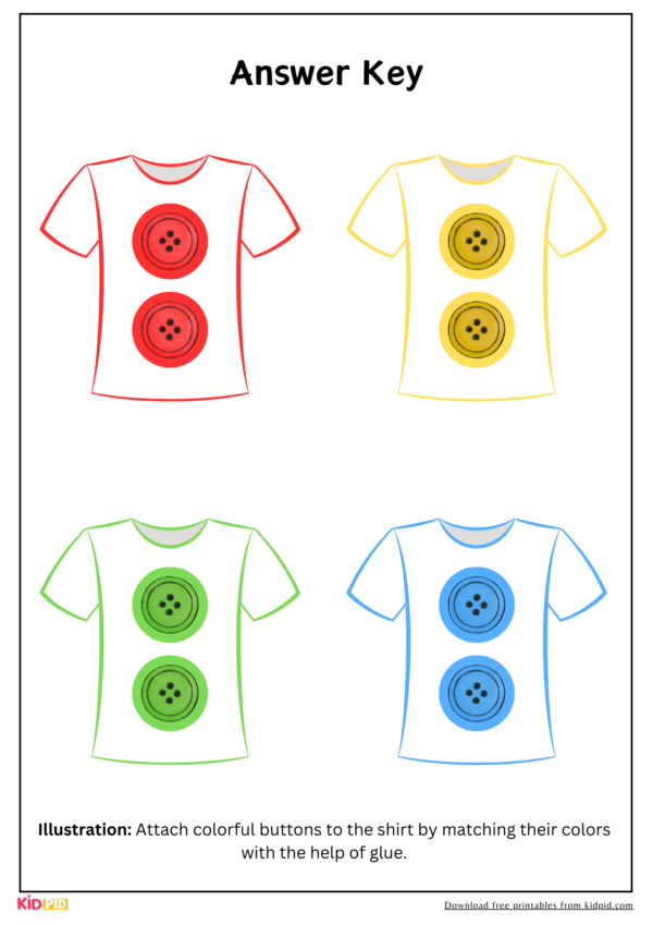 Match The Buttons - Color Recognition and Fine Motor Skills