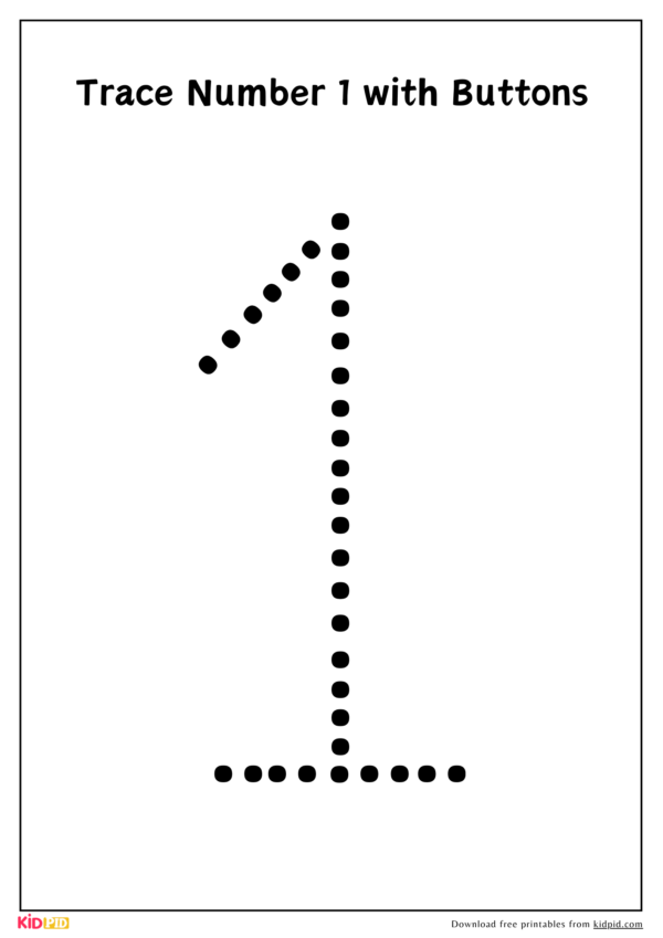 Numbers 1-10 Button Placing Fine Motor Skills Activity