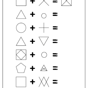 Printable Combine The Shapes - Logic Worksheet For Kids
