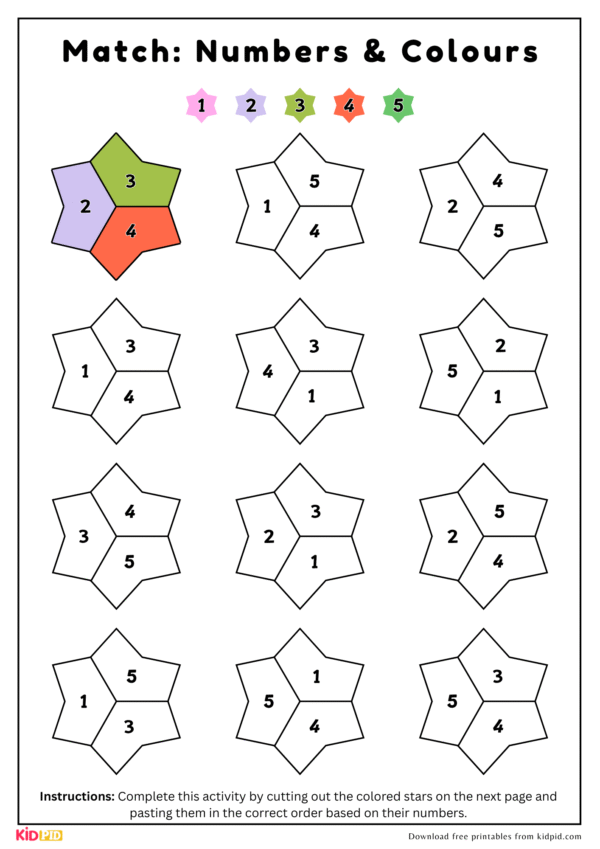 Printable Shape Pattern Brain Development Worksheets