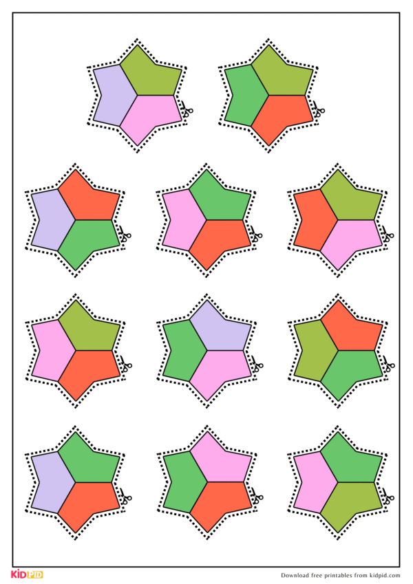 Printable Shape Pattern Brain Development Worksheets