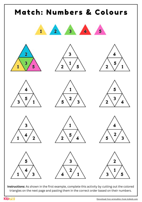 Printable Shape Pattern Brain Development Worksheets