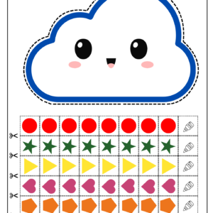Raindrop Shapes Cutting Printable Activity