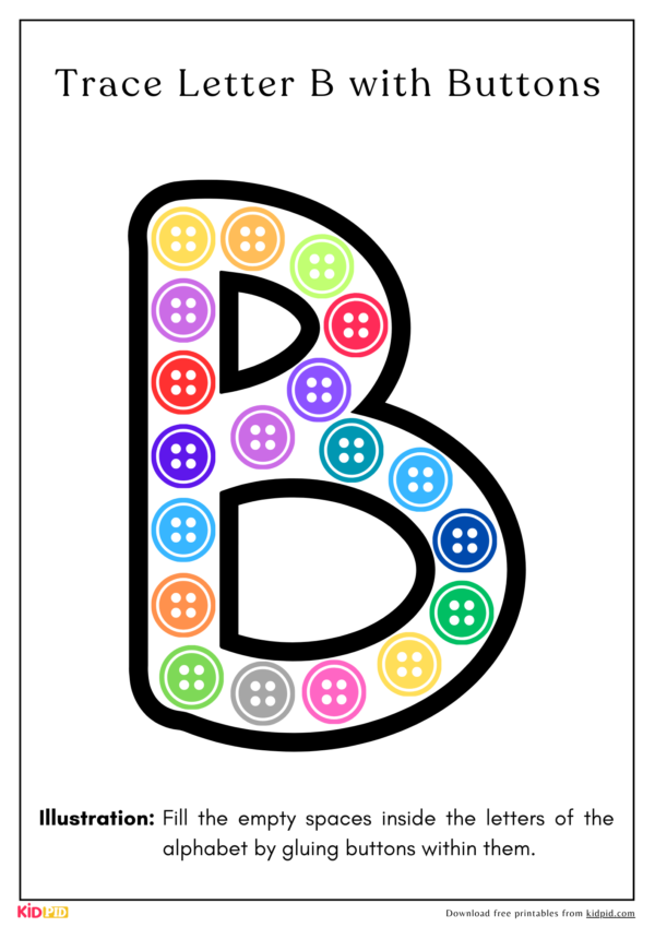 Uppercase Alphabet Tracing With Buttons