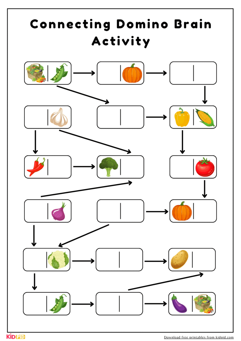 Brain Boosting Domino Match Puzzle Activity For Kids - Kidpid