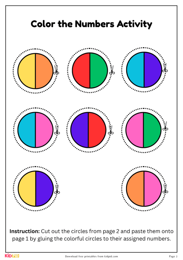 Color Recognition Numbers Activity For Kids