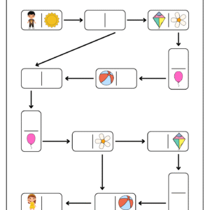 Domino Connections Brain Puzzle Printable Activity For Grade 2