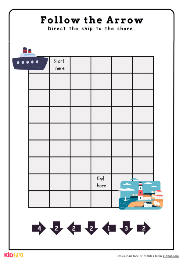 Fun Direction Printable Game Activity For Kids
