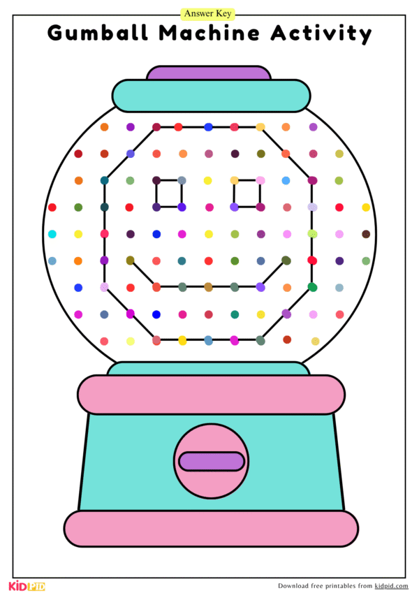 Gumball Machine Color Matching Activity
