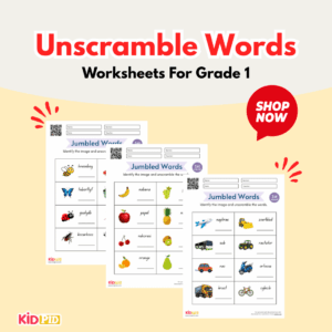 Unscramble Words Worksheet for Grade 1
