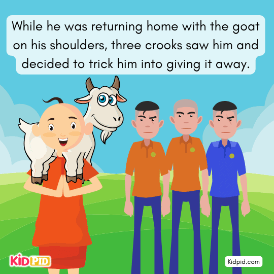 The Foolish Brahmin and the Crooks - Moral Story Book For Kids