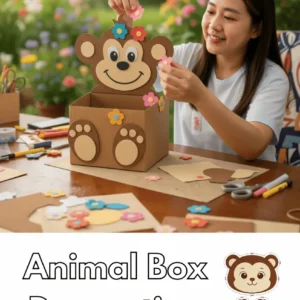 Animal-Themed Box Decoration Cut-Out Printable