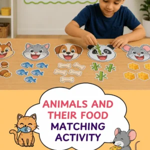 Animals and Their Food Matching Worksheets