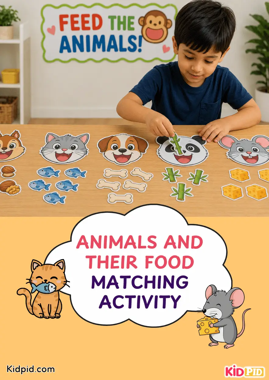 Animals and Their Food Matching Worksheets