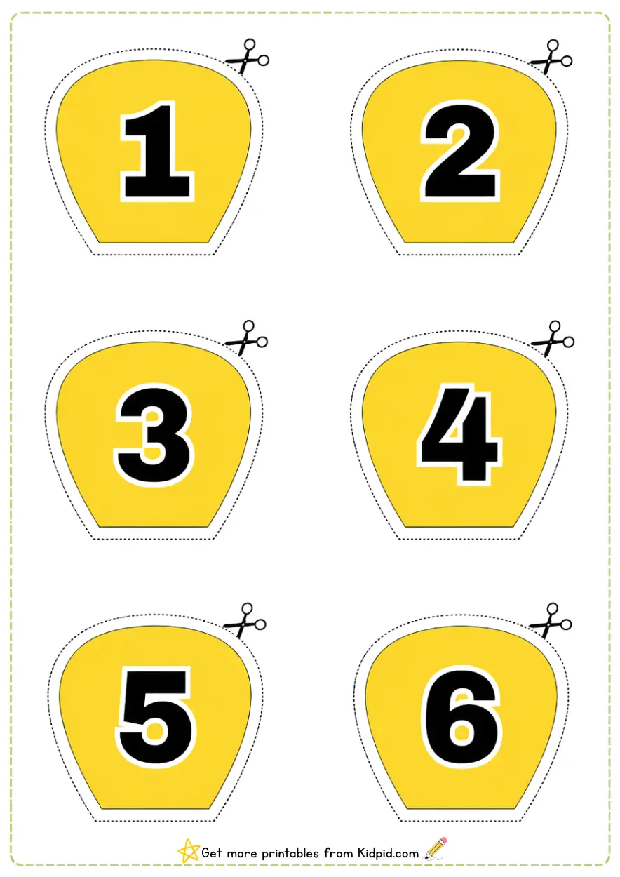 Cut, Count & Match Printable Worksheets