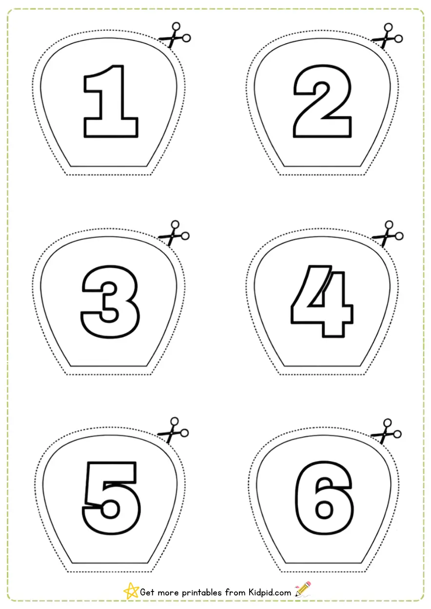 Cut, Count & Match Printable Worksheets