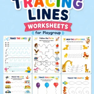 Free Mixed Lines Tracing Worksheets for Early Learning