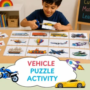 Vehicle Strip Puzzle Printable Worksheets