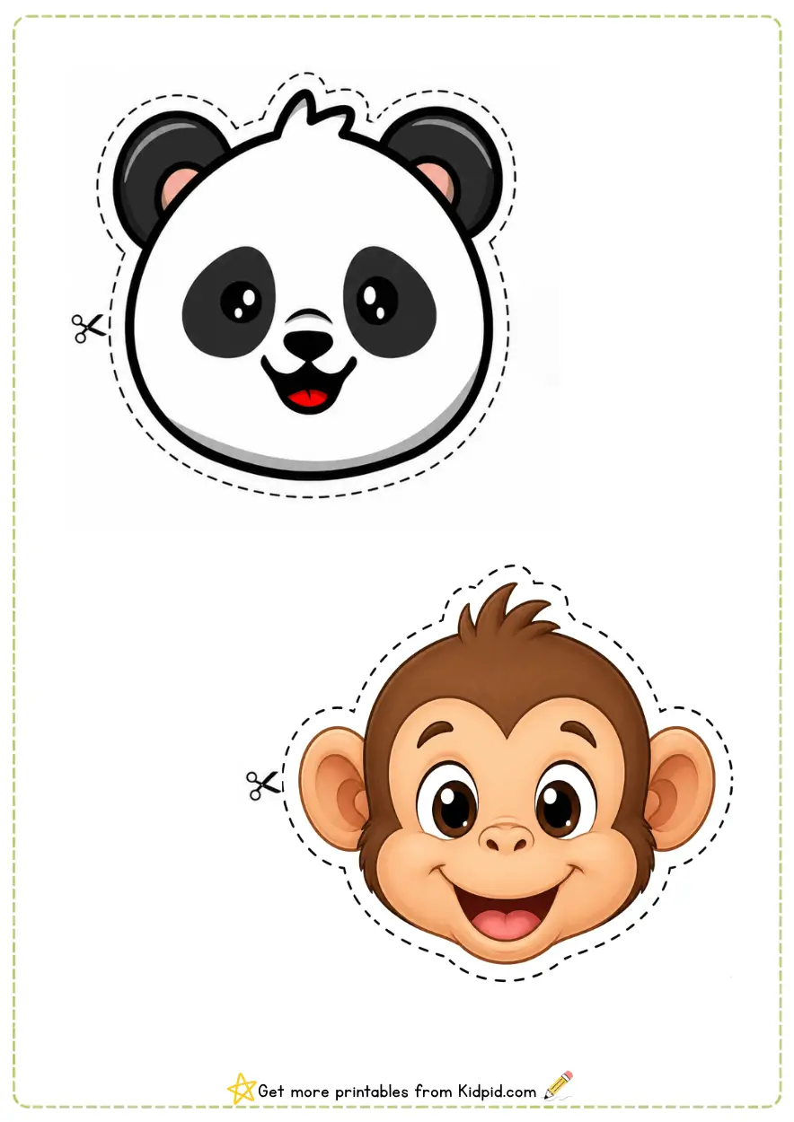 Animal Head & Body Matching Activity Printable
