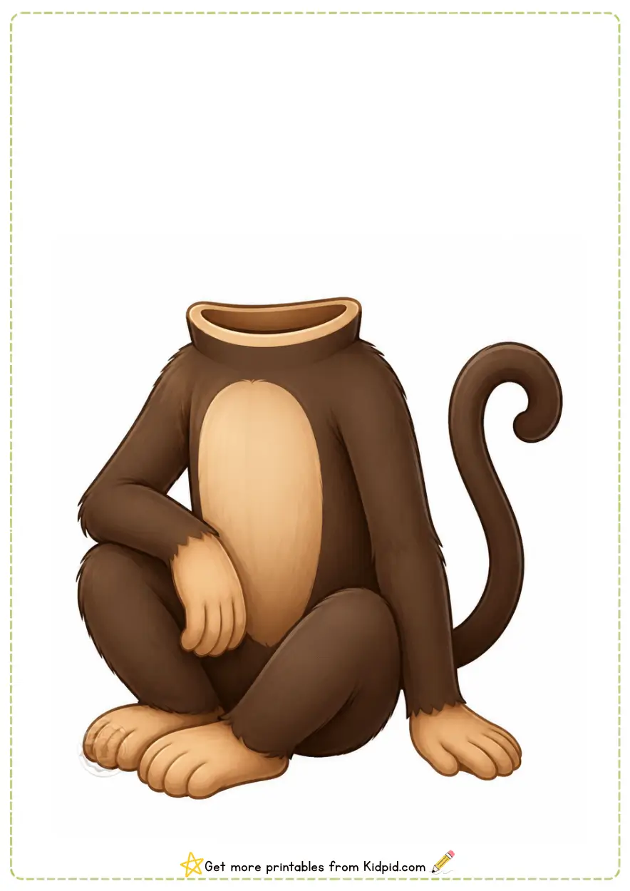Animal Head & Body Matching Activity Printable