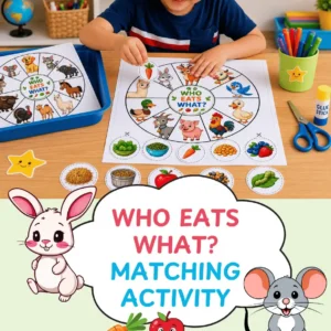 Animals and their Foods Matching Activity Printable