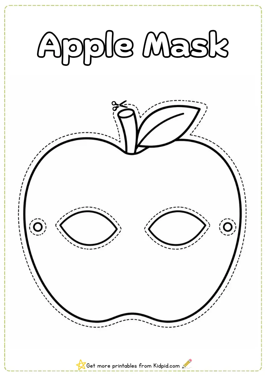 Fruit Mask Crafts - Printable Activity