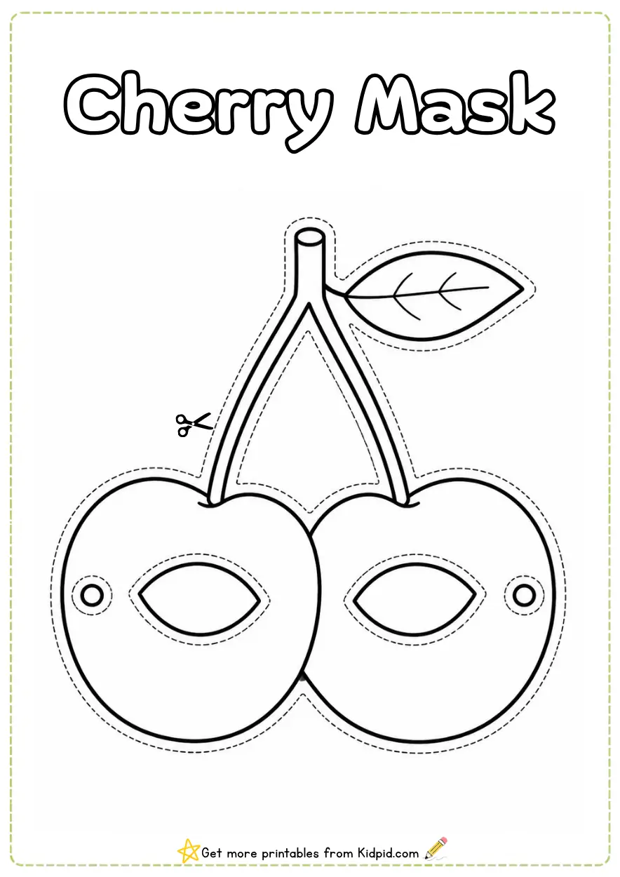 Fruit Mask Crafts - Printable Activity