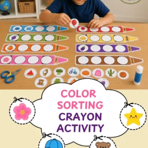 Color Matching Printable Activity for Preschoolers