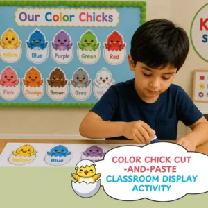 Color Words & Chicks – Printable Classroom Display