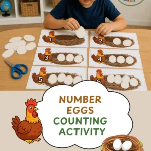 Counting Printable Activity - Count the Eggs, Fill the Nest!