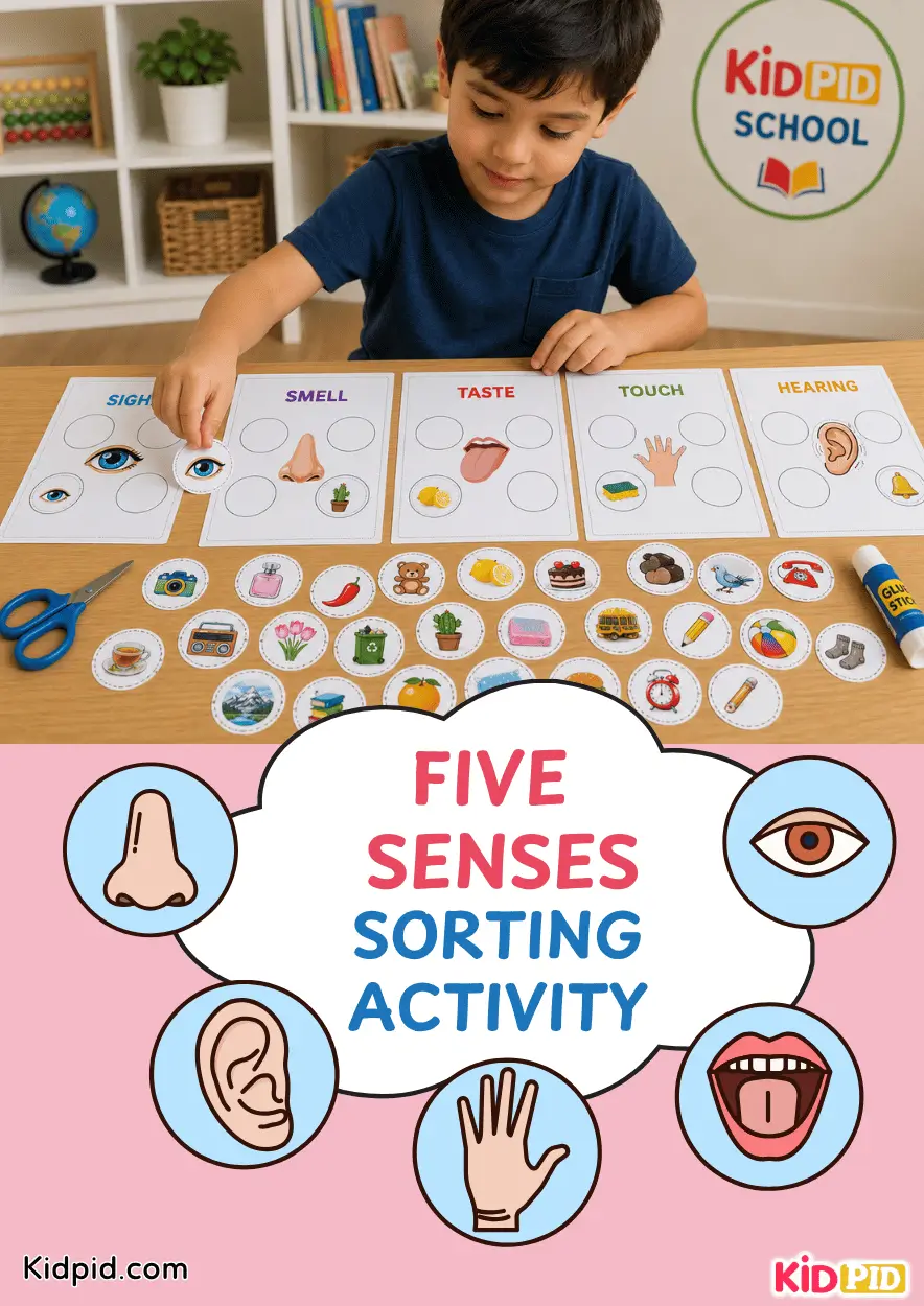 Five Senses Sorting Printable Activity