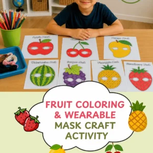 Fruit Mask Crafts - Printable Activity