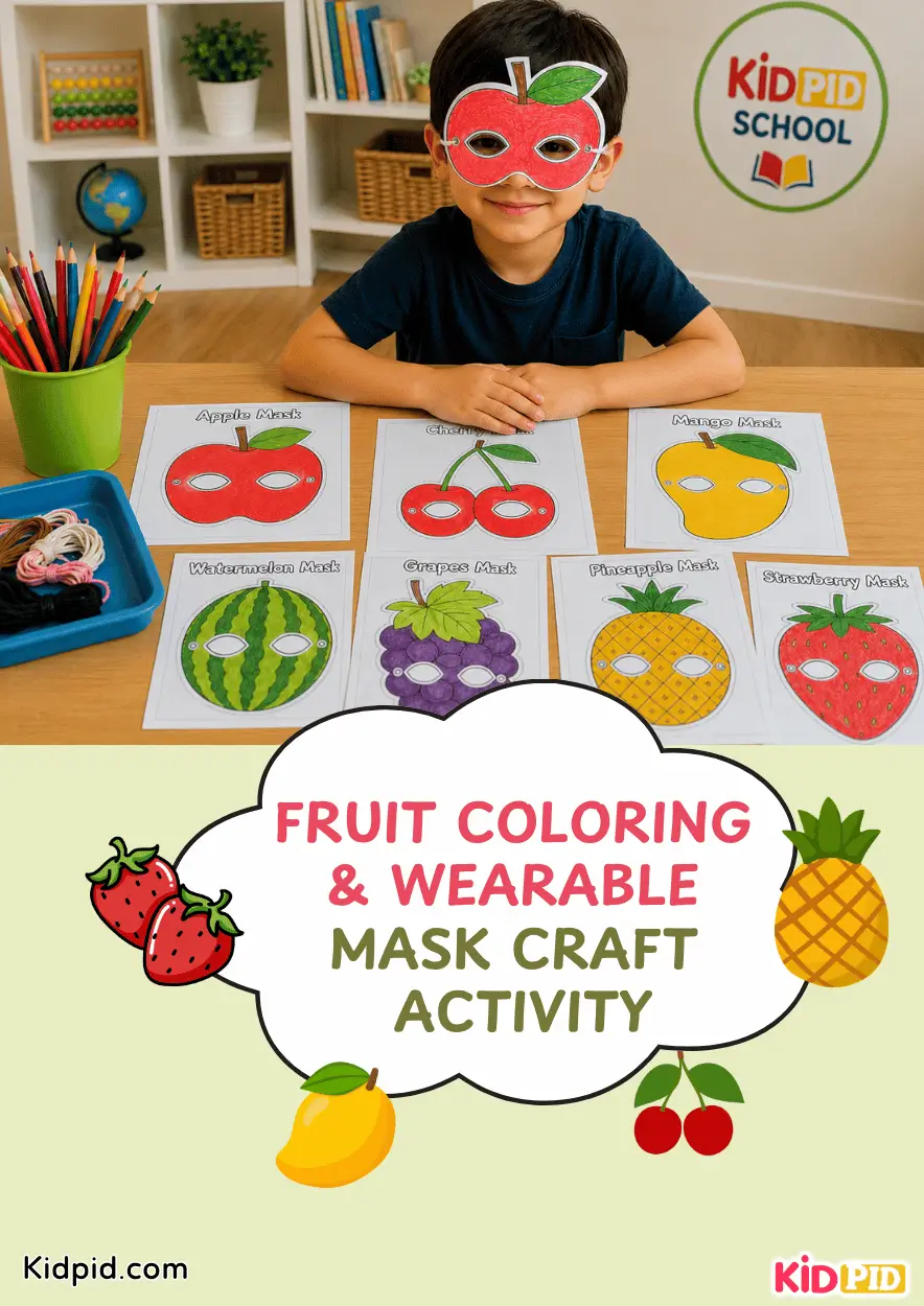 Fruit Mask Crafts - Printable Activity