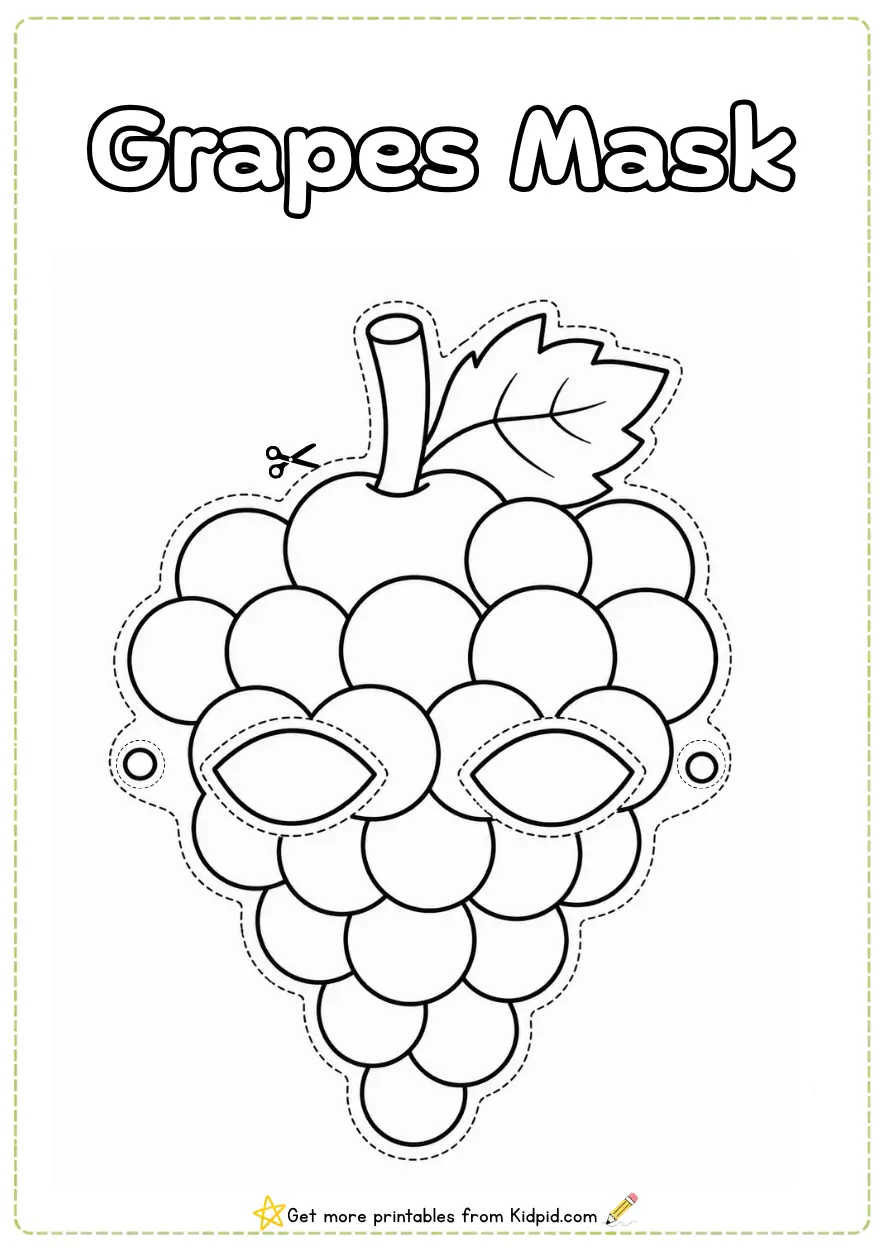 Fruit Mask Crafts - Printable Activity
