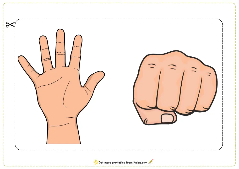 Hand Gesture Matching Cut-and-Paste Printable Activity
