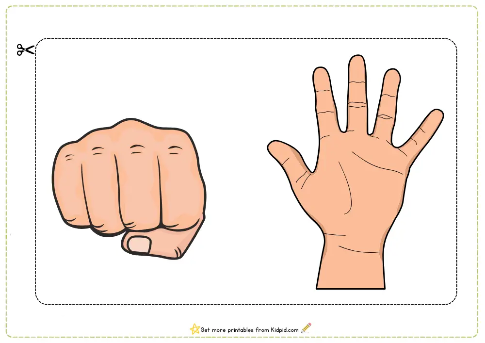 Hand Gesture Matching Cut-and-Paste Printable Activity