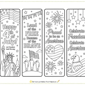 Independence Day (4th July) Bookmark Printable Activity