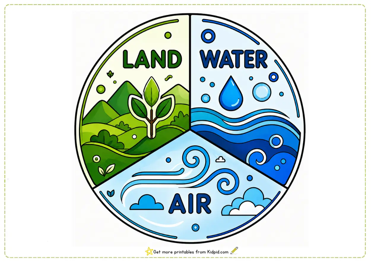 Land, Water, and Air Animals Sorting Printable Activity