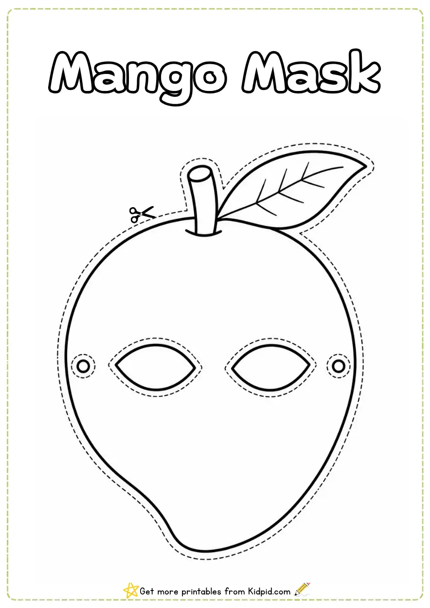 Fruit Mask Crafts - Printable Activity