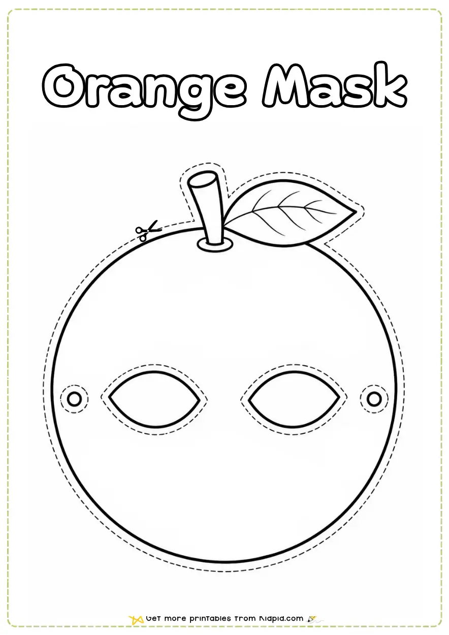 Fruit Mask Crafts - Printable Activity