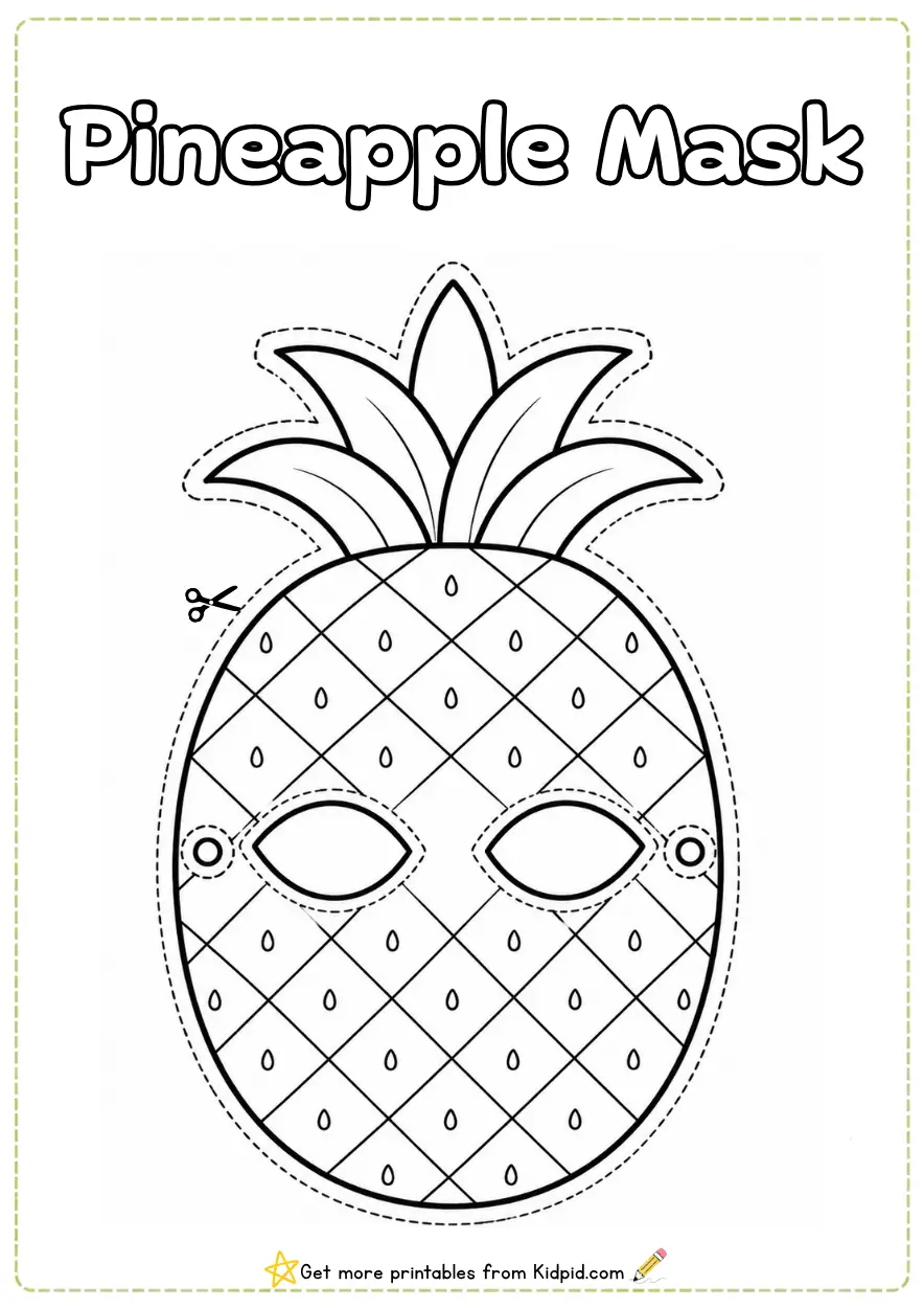 Fruit-Themed Masks Craft Printable Activity - Image 4