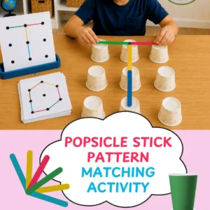 Popsicle Stick Pattern Matching Activity Printable