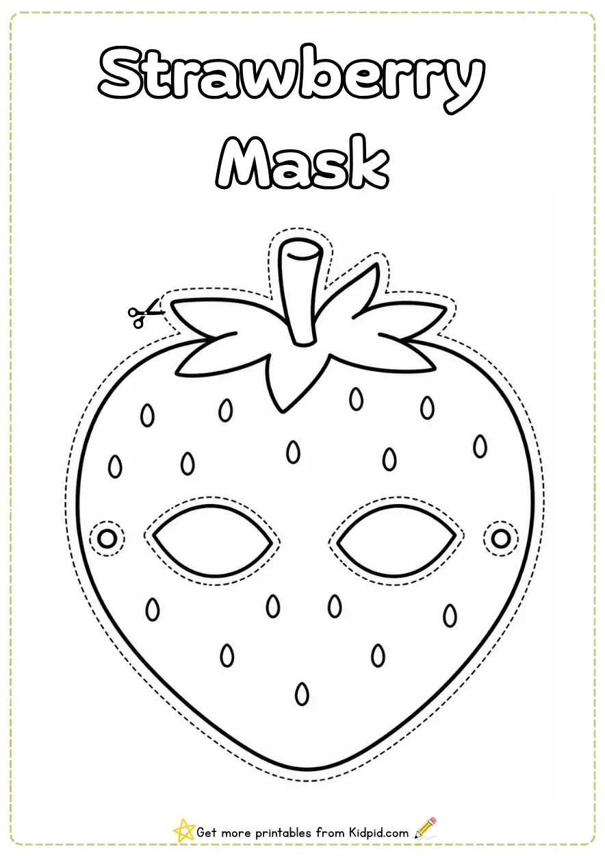 Fruit Mask Crafts - Printable Activity