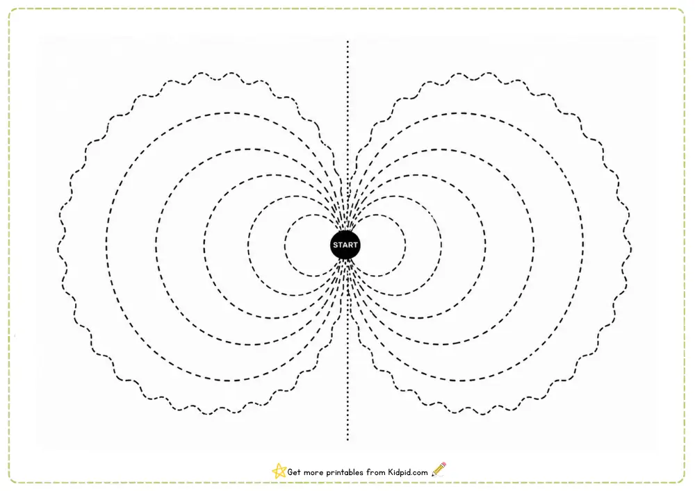 Trace with Both Hands Activity Printable