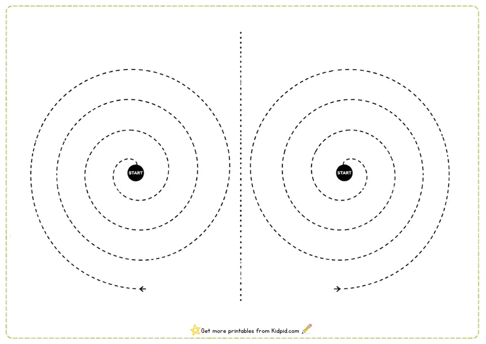 Trace with Both Hands Activity Printable