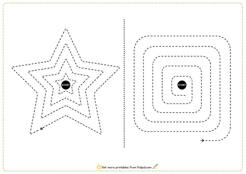 Trace with Both Hands Activity Printable