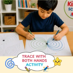 Trace with Both Hands Activity Printable